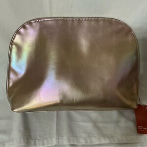 Sonia Kashuk Iridescent Pink Cosmetic Bag With Coordinating Mesh Pouch